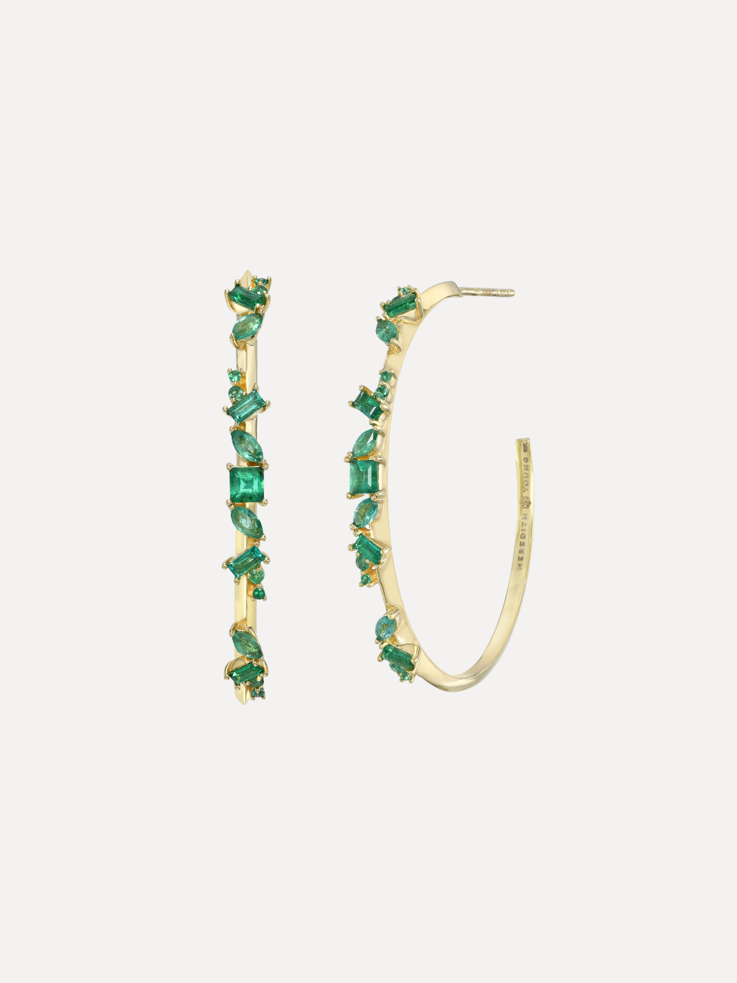 Luxe Emerald Hoops