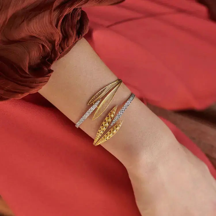 Luz Cones Open Bracelet - Squash Blossom Vail
