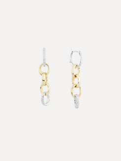 Huggies with Chain Dangles Huggies with Chain Dangles Piero Milano Piero Milano  Squash Blossom Vail