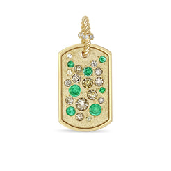 MEDIUM TAG GOLD EMERALDS AND DIAMONDS DIAS BAIL MEDIUM TAG GOLD EMERALDS AND DIAMONDS DIAS BAIL Miles McNeel Miles McNeel  Squash Blossom Vail