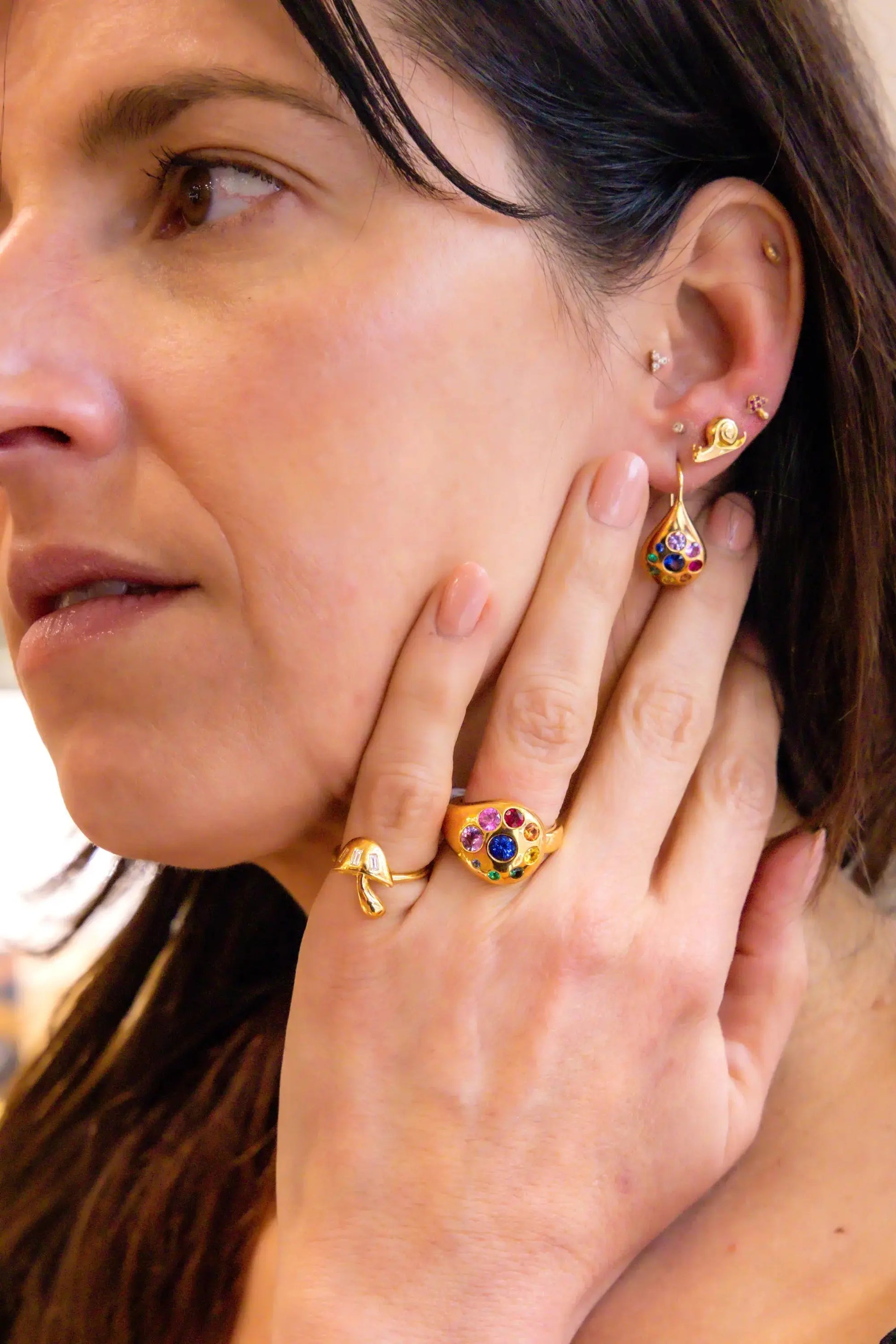 Brent Neale Magic Mushroom Band Ring - Squash Blossom Vail