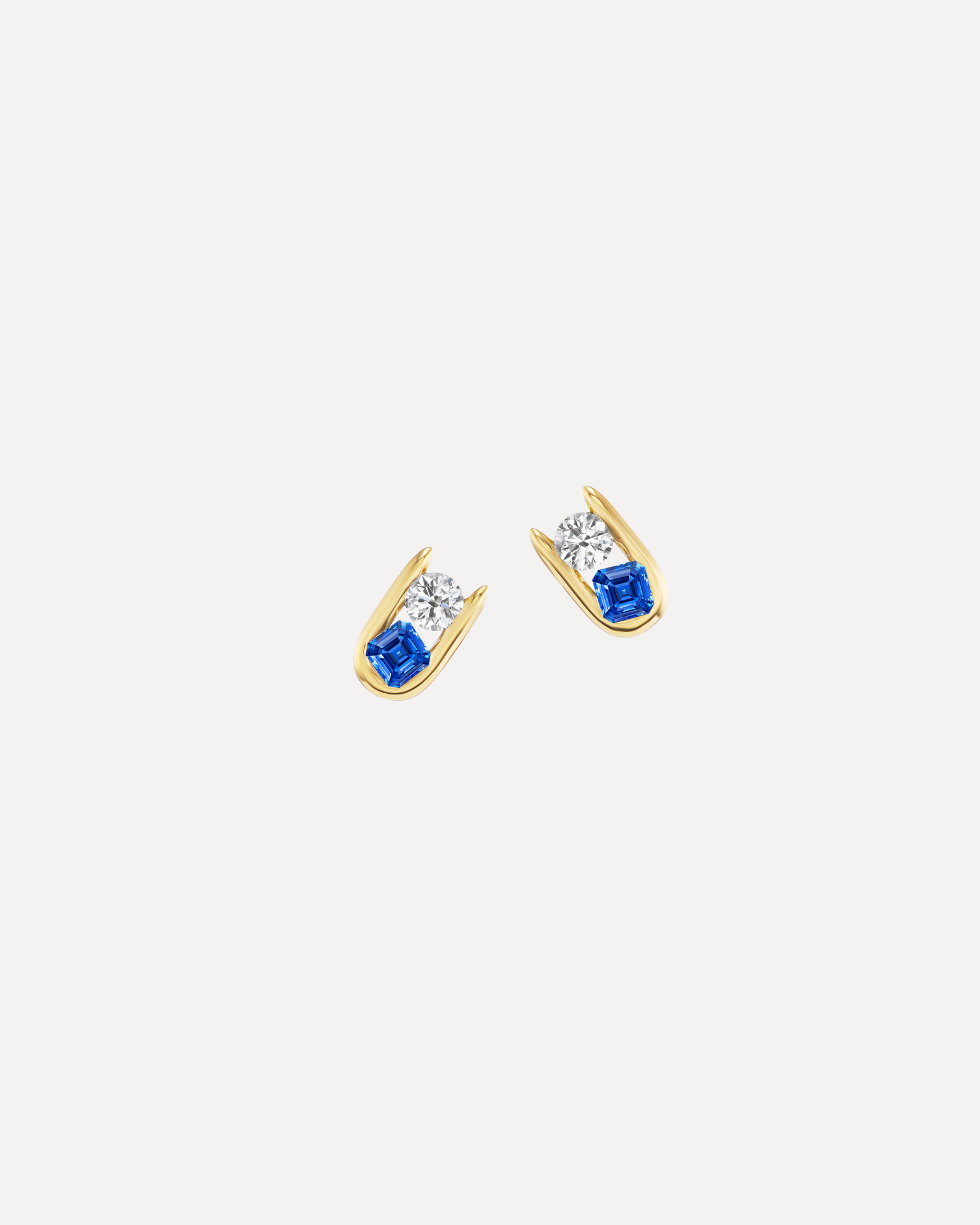 Major Impact Blue Sapphire Studs