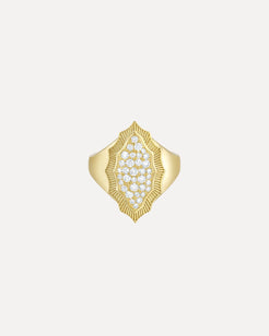 Mandorla Pave Ring Mandorla Pave Ring Meredith Young Meredith Young  Squash Blossom Vail