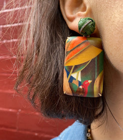 Marquetry Bamboo Earrings Marquetry Bamboo Earrings Silvia Furmanovich Silvia Furmanovich  Squash Blossom Vail