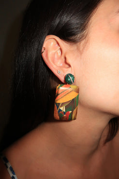 Marquetry Bamboo Earrings Marquetry Bamboo Earrings Silvia Furmanovich Silvia Furmanovich  Squash Blossom Vail