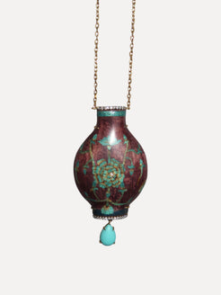 Marquetry Snuff Bottle Necklace Marquetry Snuff Bottle Necklace Silvia Furmanovich Silvia Furmanovich  Squash Blossom Vail