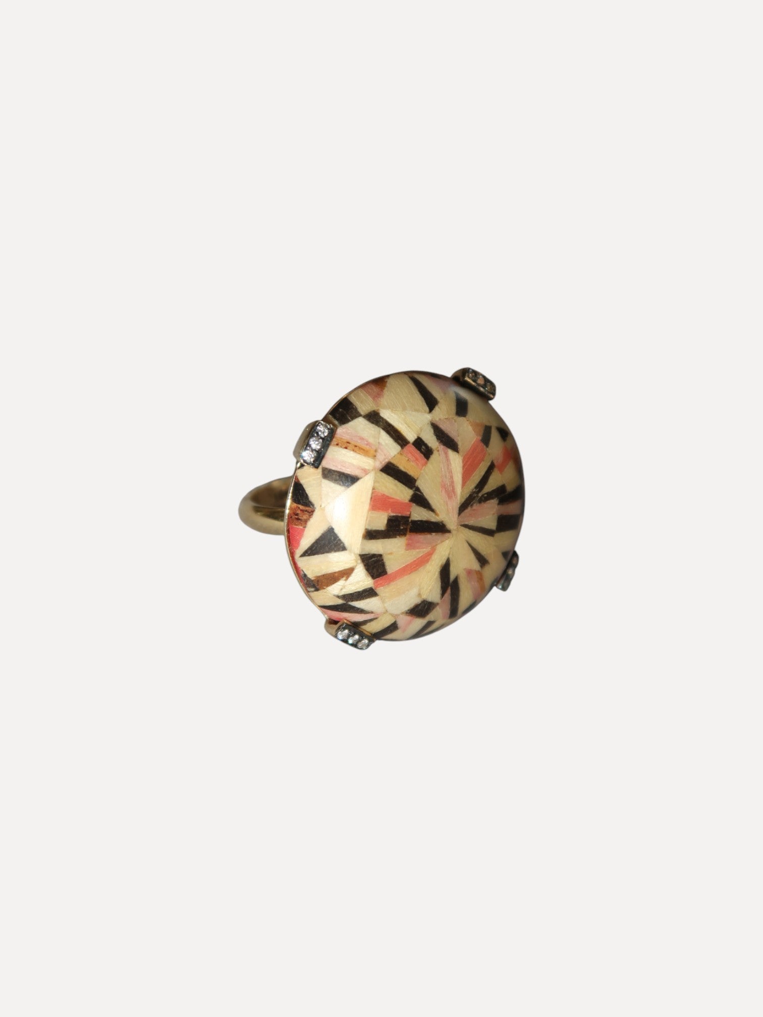 Marquetry red faceted ring Marquetry red faceted ring Silvia Furmanovich Silvia Furmanovich  Squash Blossom Vail