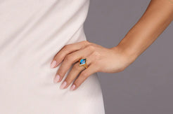 Marquise Blue Topaz Marquise Blue Topaz Gurhan Gurhan  Squash Blossom Vail