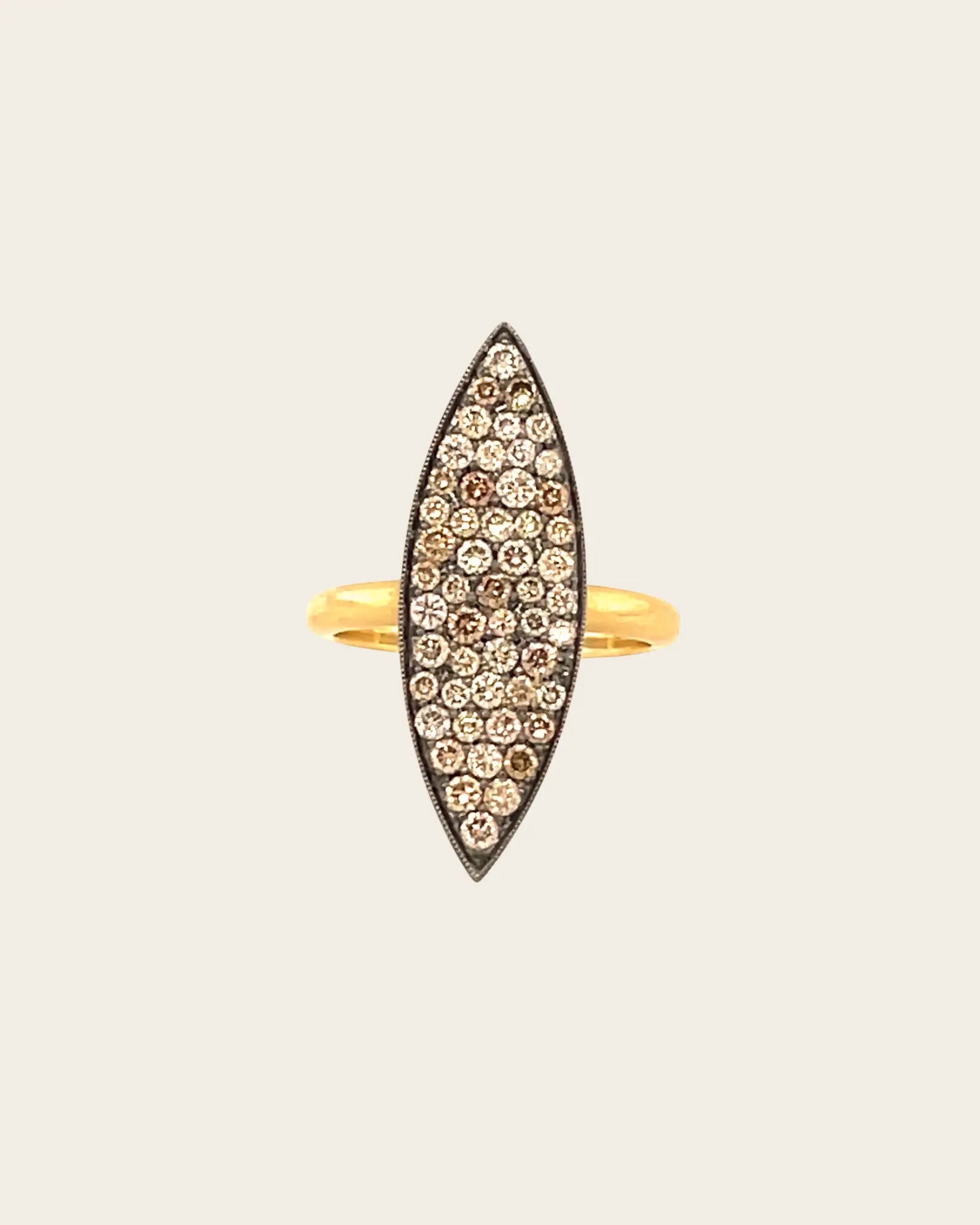 Marquise Champagne Diamond Pave Ring Marquise Champagne Diamond Pave Ring Squash Blossom Original Squash Blossom Original  Squash Blossom Vail