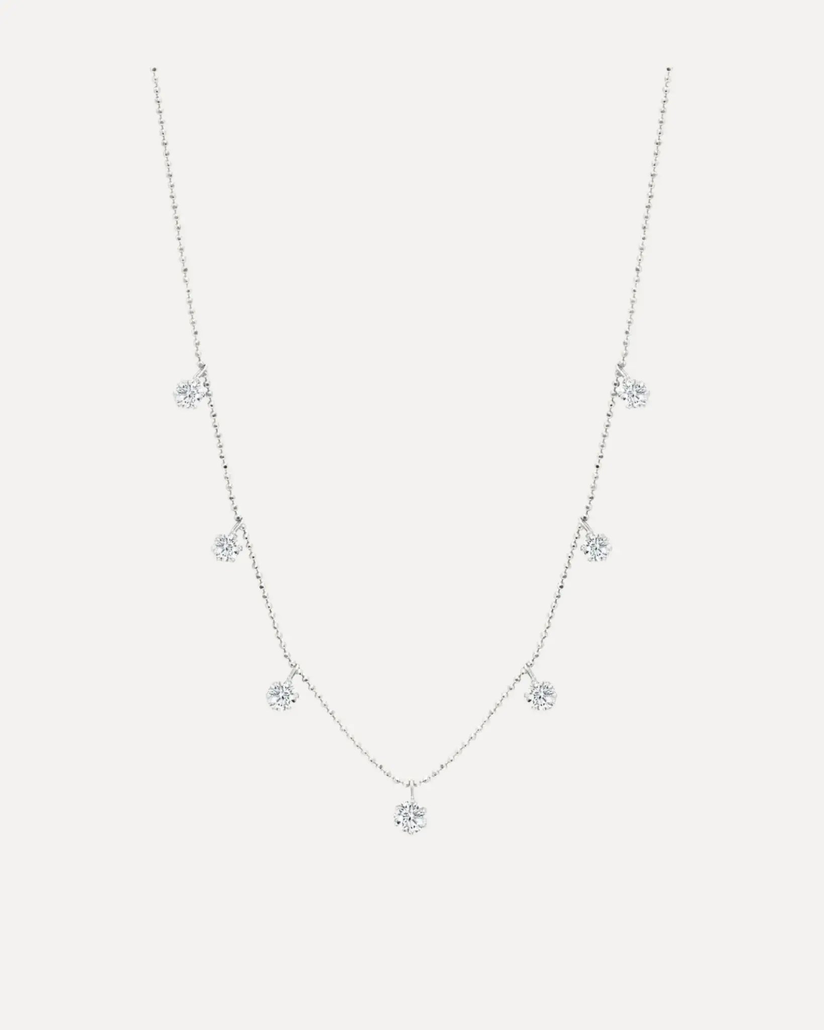 Medium Floating Diamond Necklace Medium Floating Diamond Necklace Graziela Gems Graziela Gems  Squash Blossom Vail