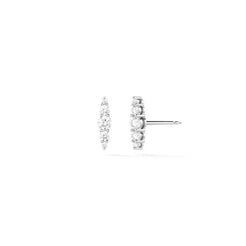 18k pink gold earring with diamonds and pastel pink enamel  Post back  16mm length  Approx. 0.89cts diamonds  Designed by Melissa Kaye