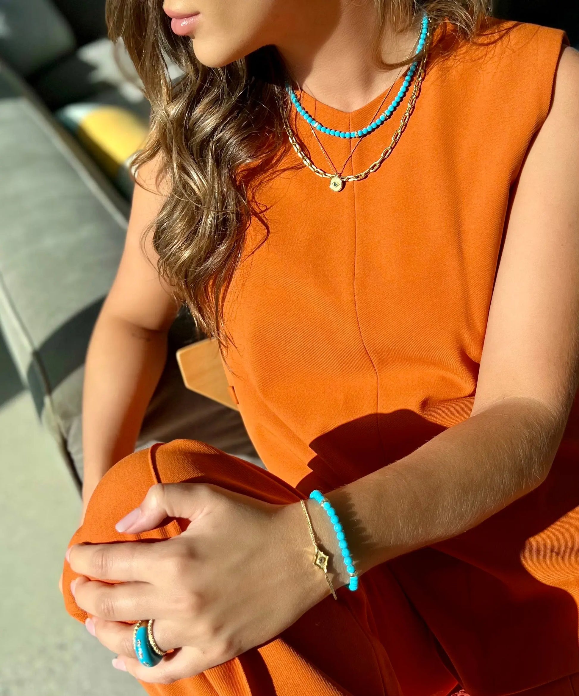 Midi Turquoise Diamond Ring Midi Turquoise Diamond Ring Meredith Young Meredith Young  Squash Blossom Vail