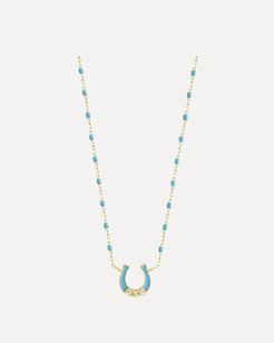Mini Gigi Horse Shoe 3 Diamonds Necklace Mini Gigi Horse Shoe 3 Diamonds Necklace Gigi Clozeau Gigi Clozeau  Squash Blossom Vail