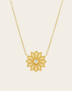 Mini Sacred Diamond Flower Necklace Mini Sacred Diamond Flower Necklace Orly Marcel Orly Marcel  Squash Blossom Vail