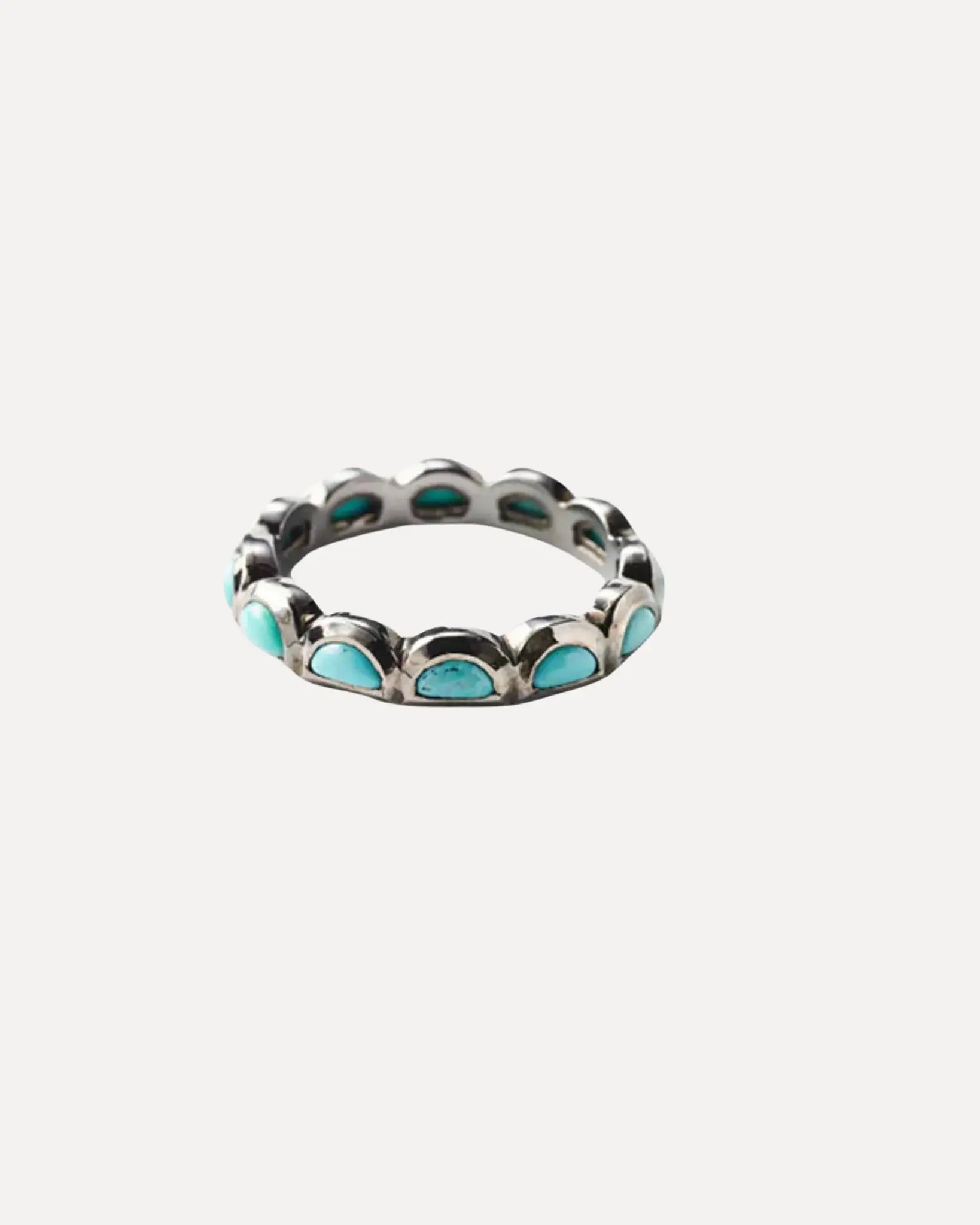 Mini Scallop Band Ring - Turquoise Mini Scallop Band Ring - Turquoise Nak Armstrong-NAKARD Nak Armstrong-NAKARD  Squash Blossom Vail