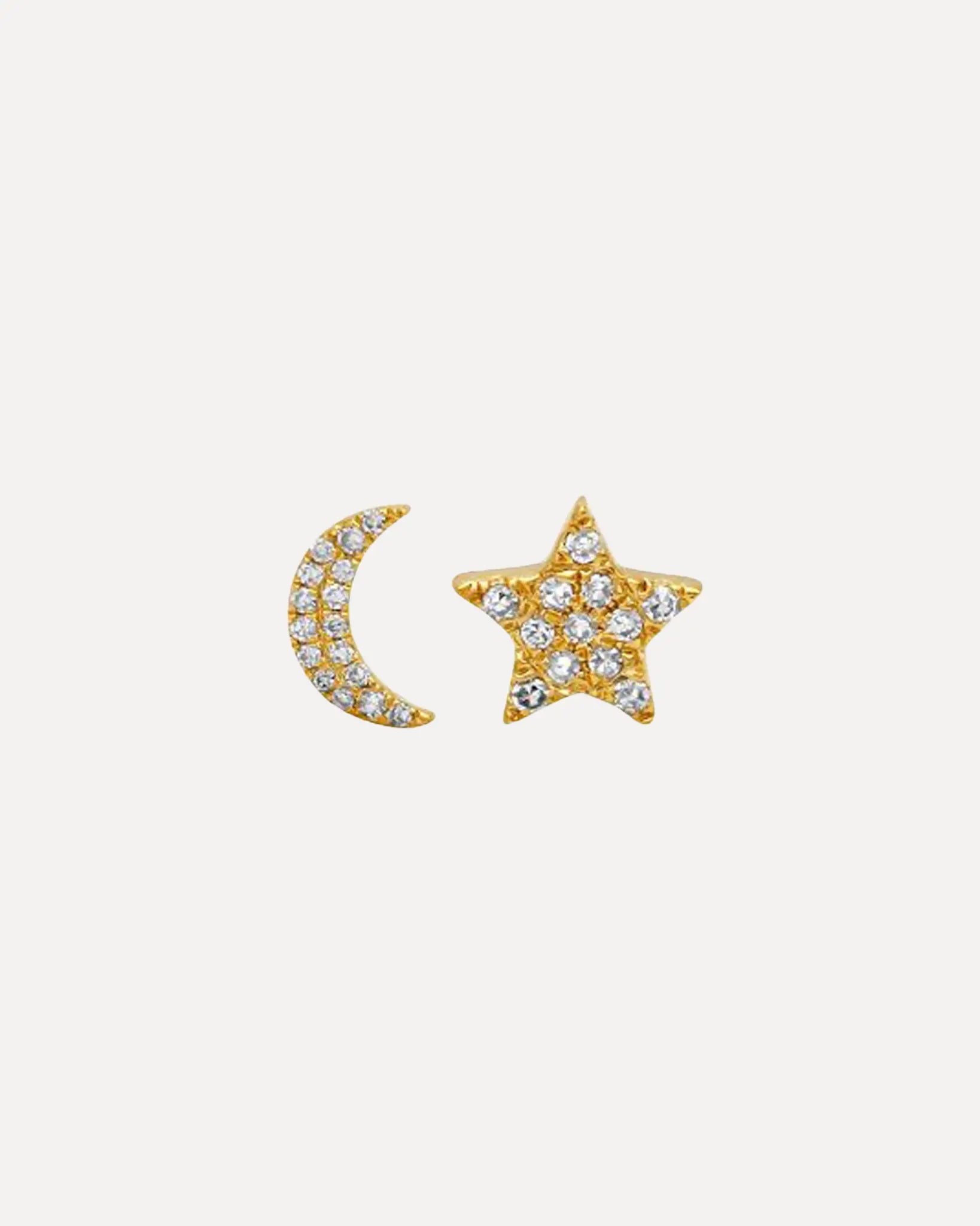 Moon And Star Diamond Stud Earrings Moon And Star Diamond Stud Earrings Squash Blossom Collection Squash Blossom Collection  Squash Blossom Vail