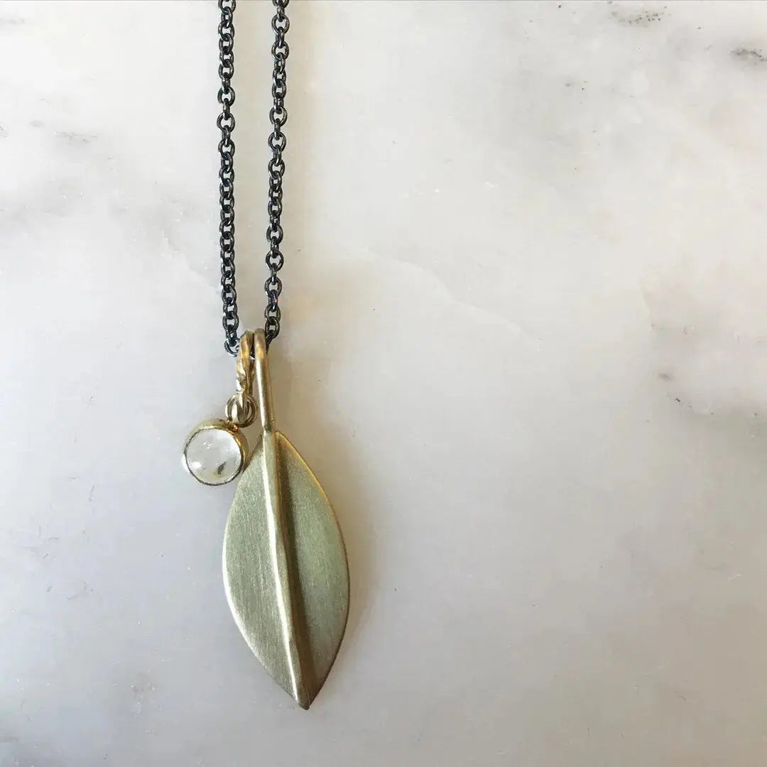 Moonstone 4mm Pendant - Squash Blossom Vail