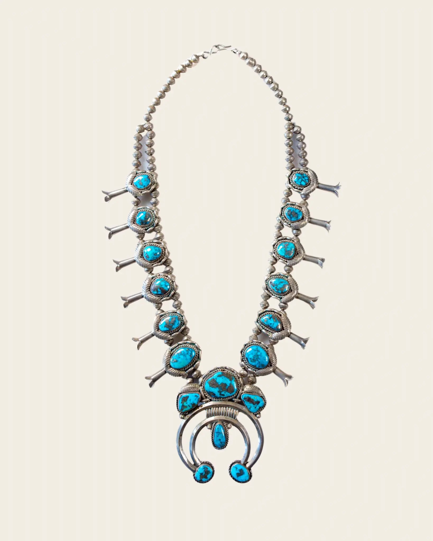 Vintage Single Turquoise Squash Blossom Necklace – AG47Trading