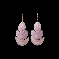 Morganite Lotus Earrings Morganite Lotus Earrings TenThousandThings TenThousandThings Default-Title Squash Blossom Vail
