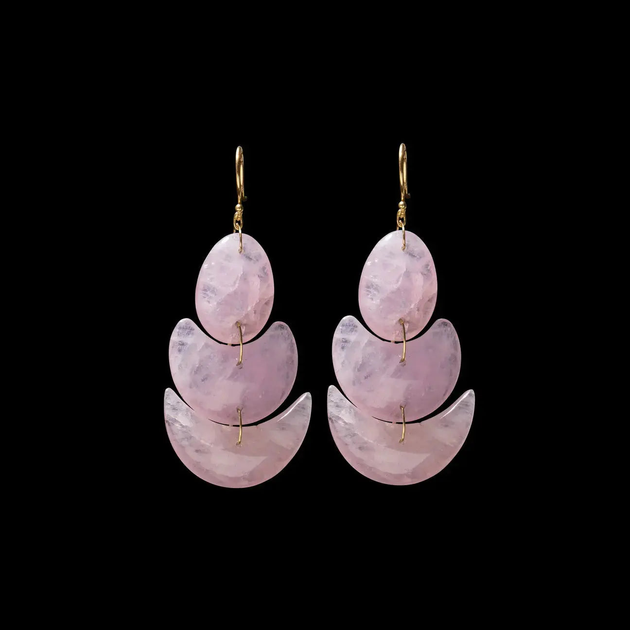 Morganite Lotus Earrings Morganite Lotus Earrings TenThousandThings TenThousandThings Default-Title Squash Blossom Vail