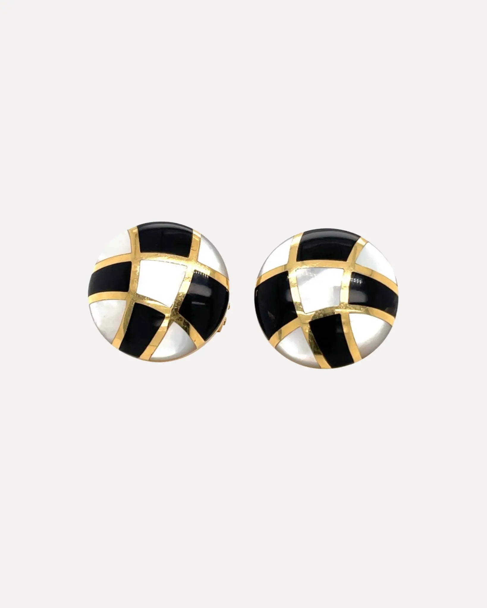 Mother of Pearl and Onyx Studs Mother of Pearl and Onyx Studs Vintage at the Squash Blossom Vintage at the Squash Blossom  Squash Blossom Vail