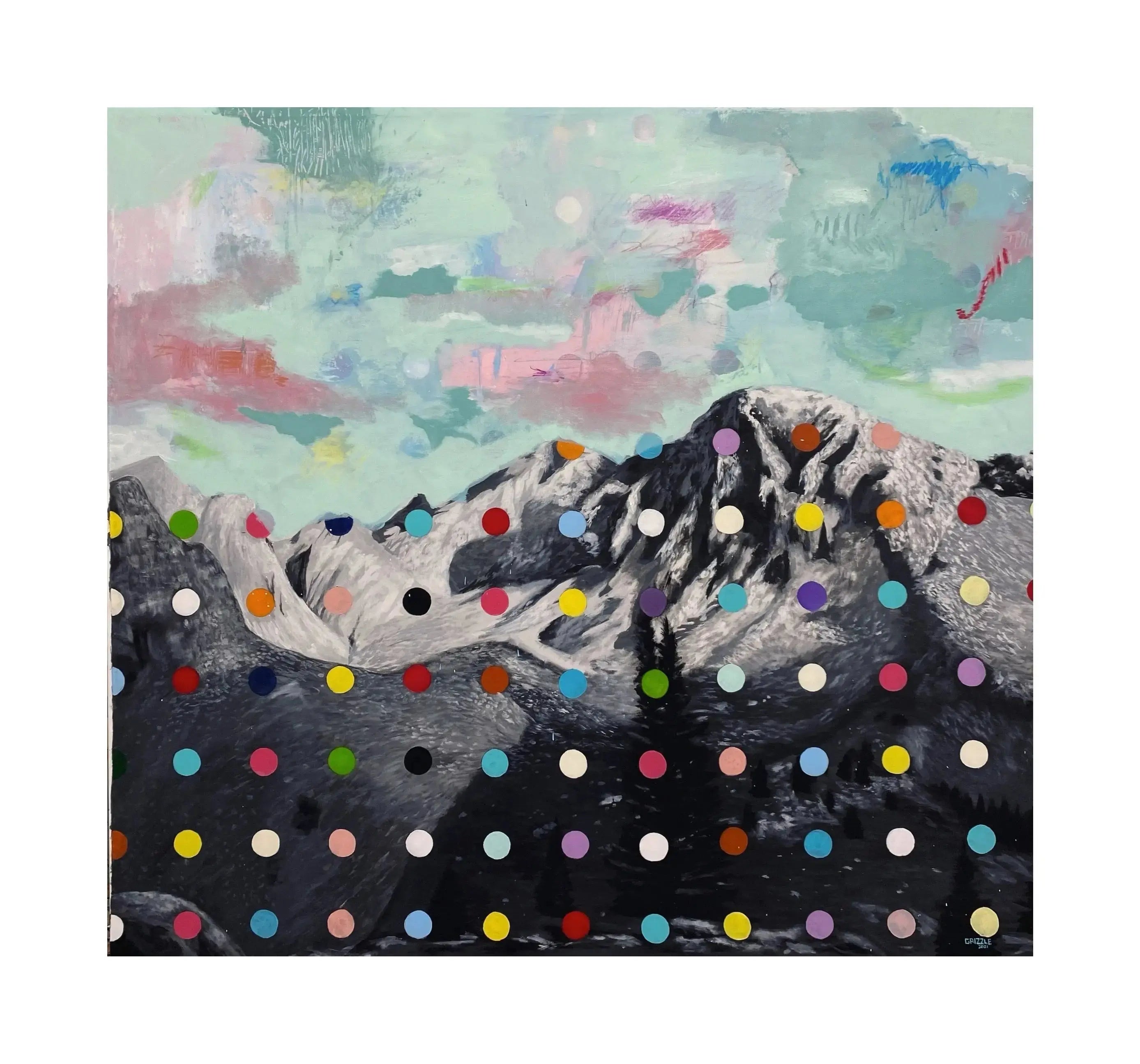 Mountain Dots Acrylic on Canvas Mountain Dots Acrylic on Canvas Squash Blossom Original Squash Blossom Original  Squash Blossom Vail