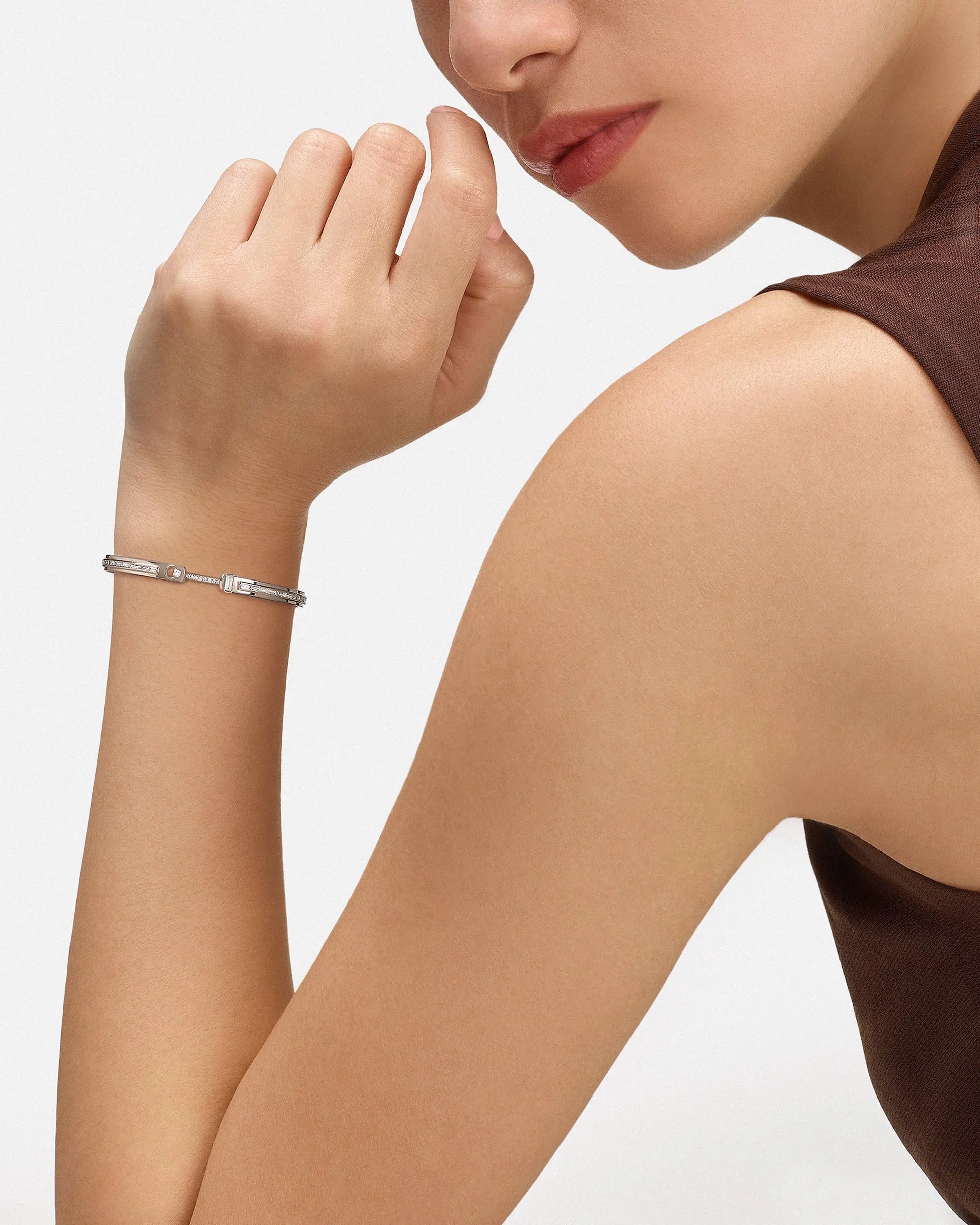 My Best Friend's Wedding Bangle - White Gold My Best Friend's Wedding Bangle - White Gold Nouvel Heritage Nouvel Heritage  Squash Blossom Vail