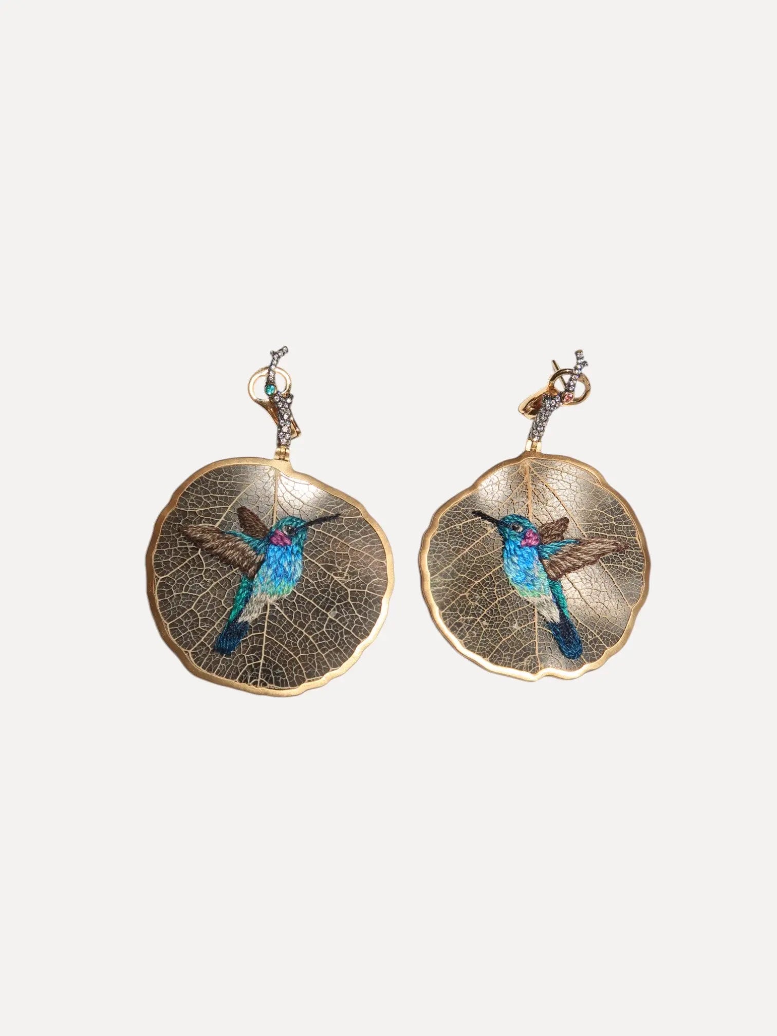Natural ginkgo leaf earrings Natural ginkgo leaf earrings Silvia Furmanovich Silvia Furmanovich  Squash Blossom Vail
