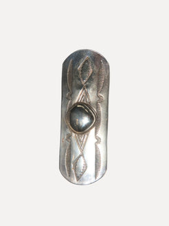 Navajo Stamped Sterling Pin Navajo Stamped Sterling Pin Native American Collection Native American Collection  Squash Blossom Vail