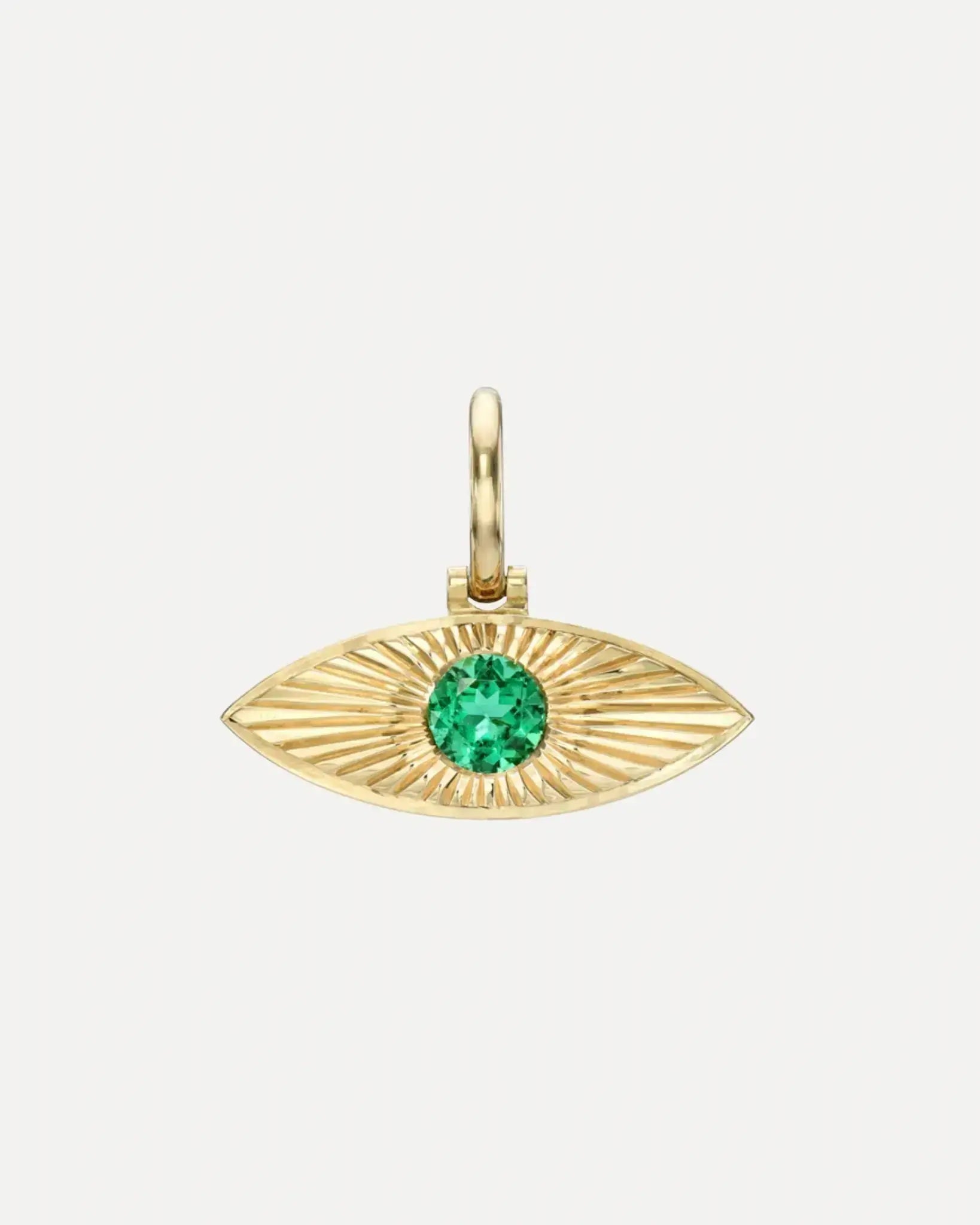 Naya Emerald Charm Naya Emerald Charm Single Stone Single Stone Default-Title Squash Blossom Vail