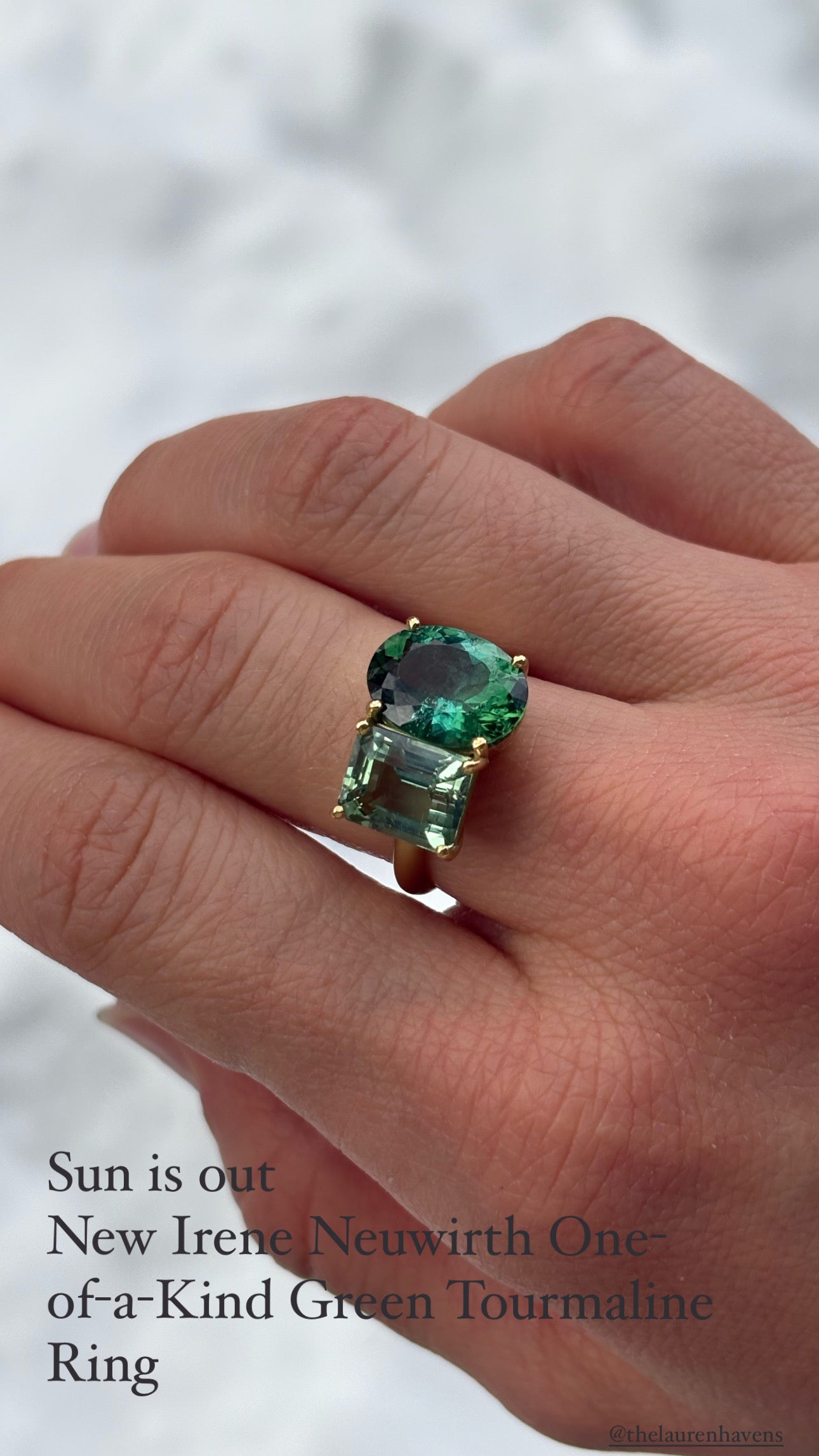 One of a Kind Green Tourmaline Ring