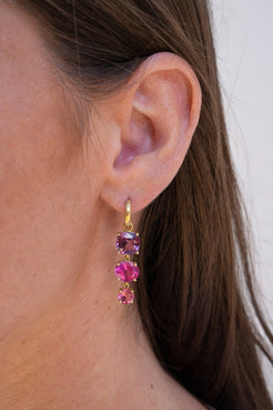 OOAK Gemmy Gem Rubellite and Pink Tourmaline Earrings