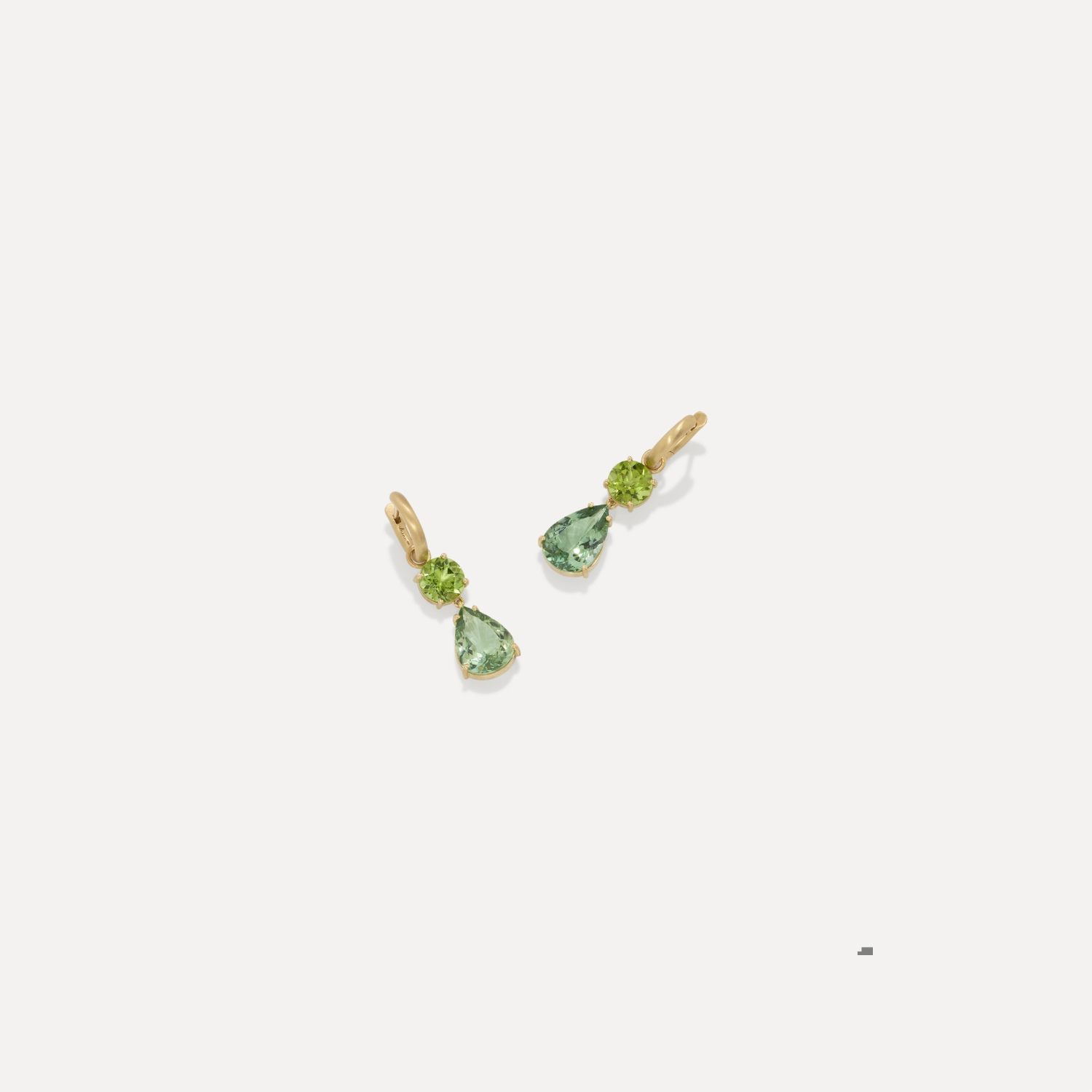 OOAK Gemmy Gem Double Drop Peridot and Green Tourmaline Earrings