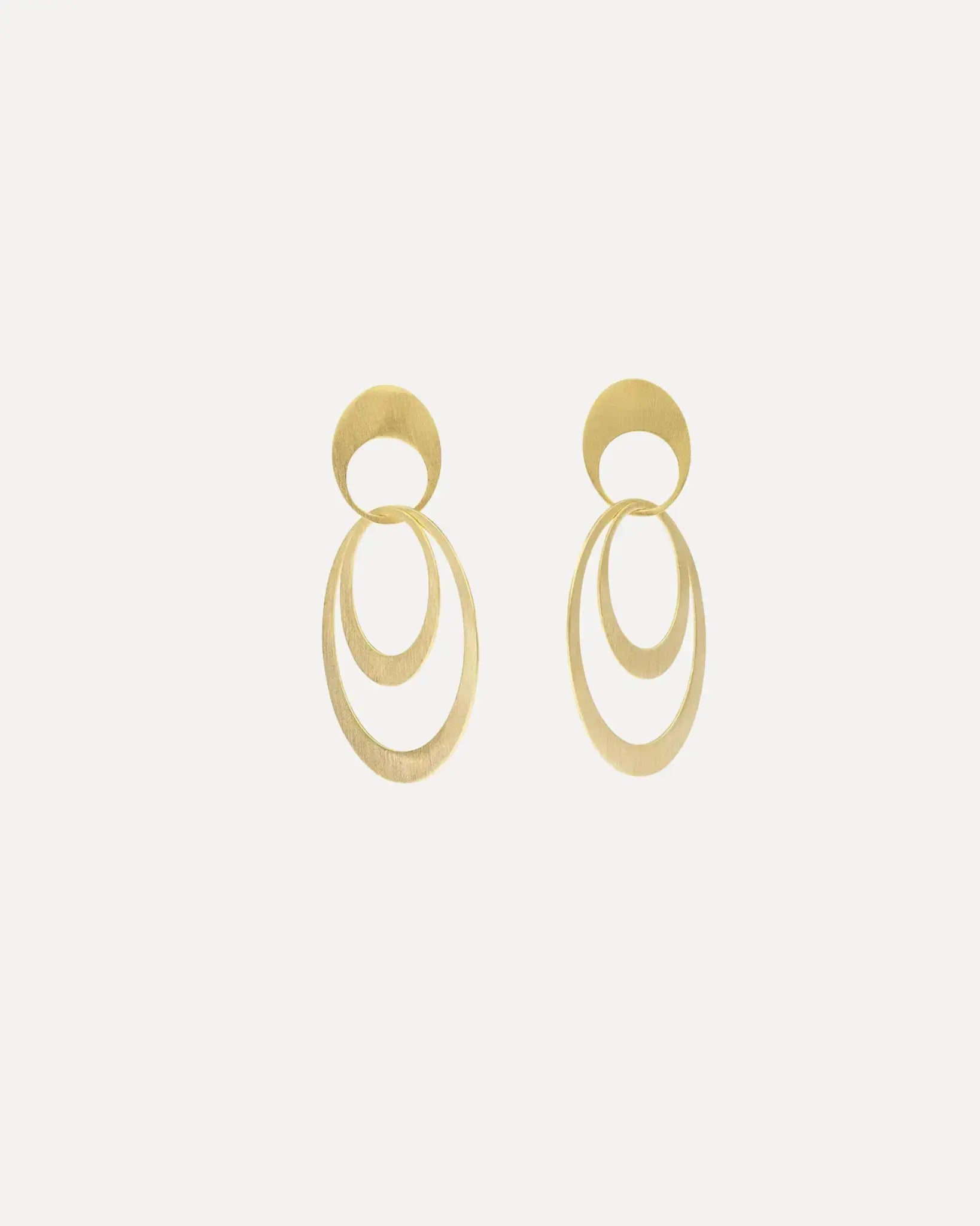 Offset Oval Earrings Offset Oval Earrings Tezer Tezer  Squash Blossom Vail
