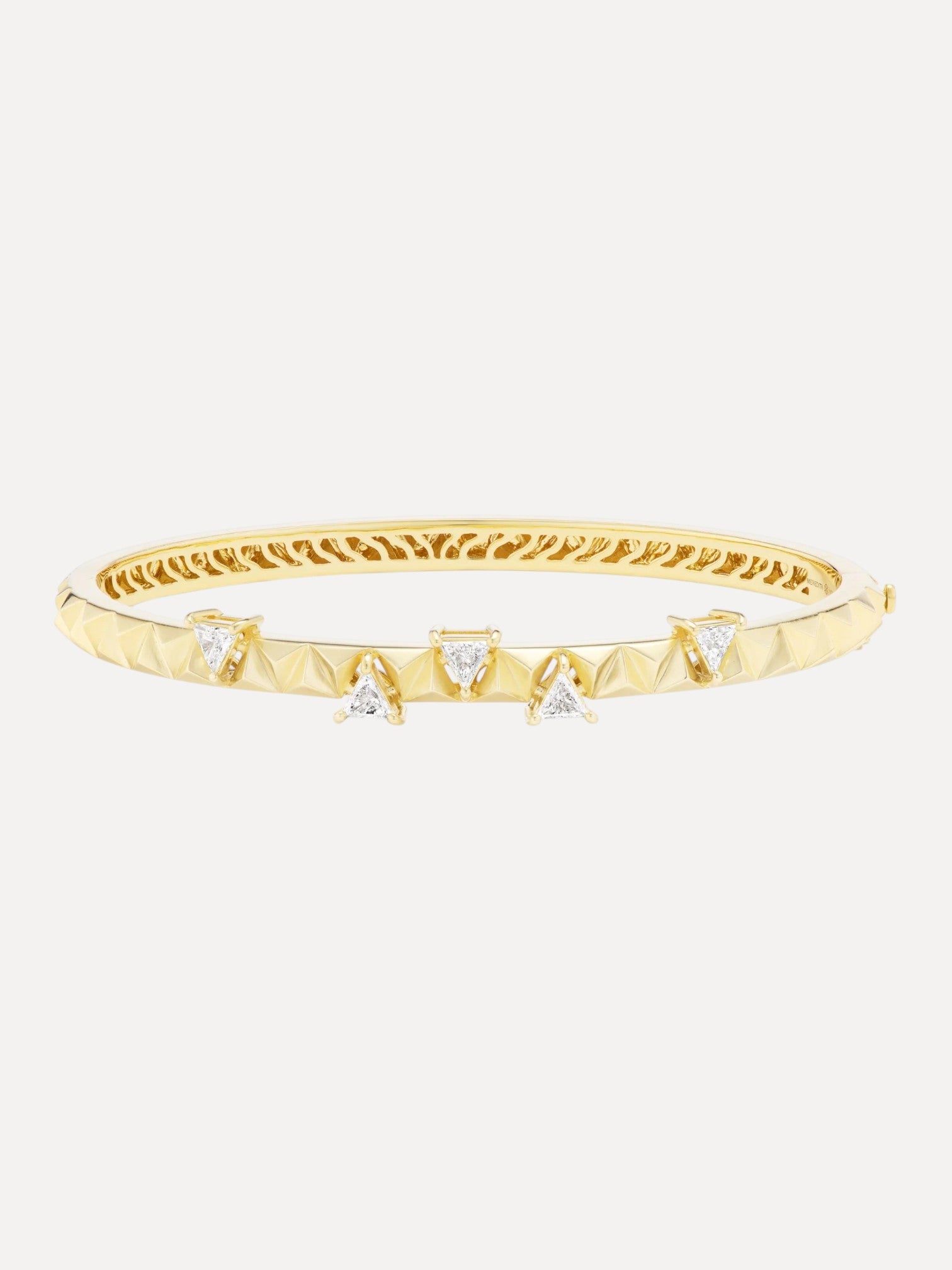 Offset Triangle Diamond Bangle