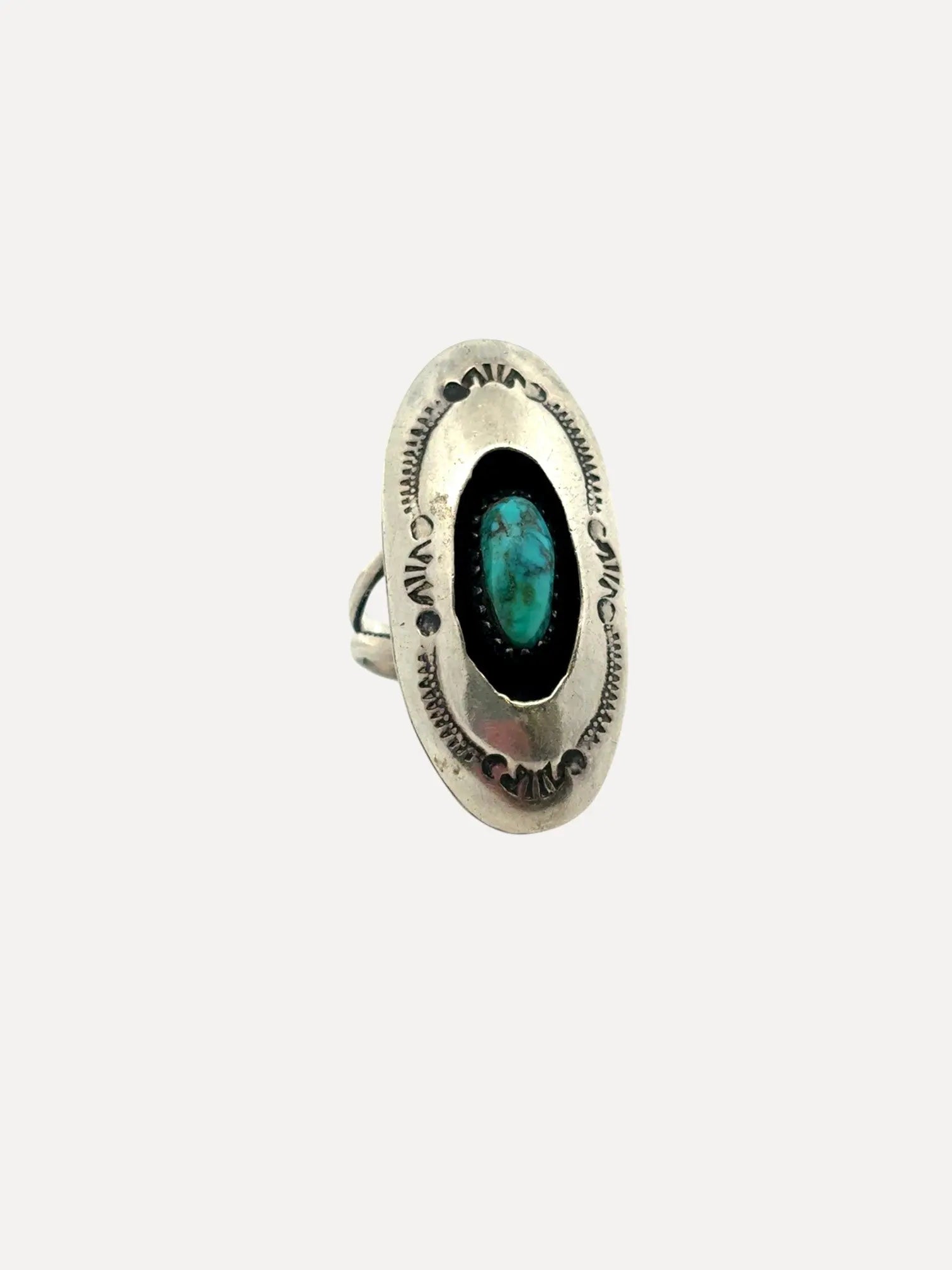 Old Navajo Shadowbox Ring Old Navajo Shadowbox Ring Native American Collection Native American Collection  Squash Blossom Vail