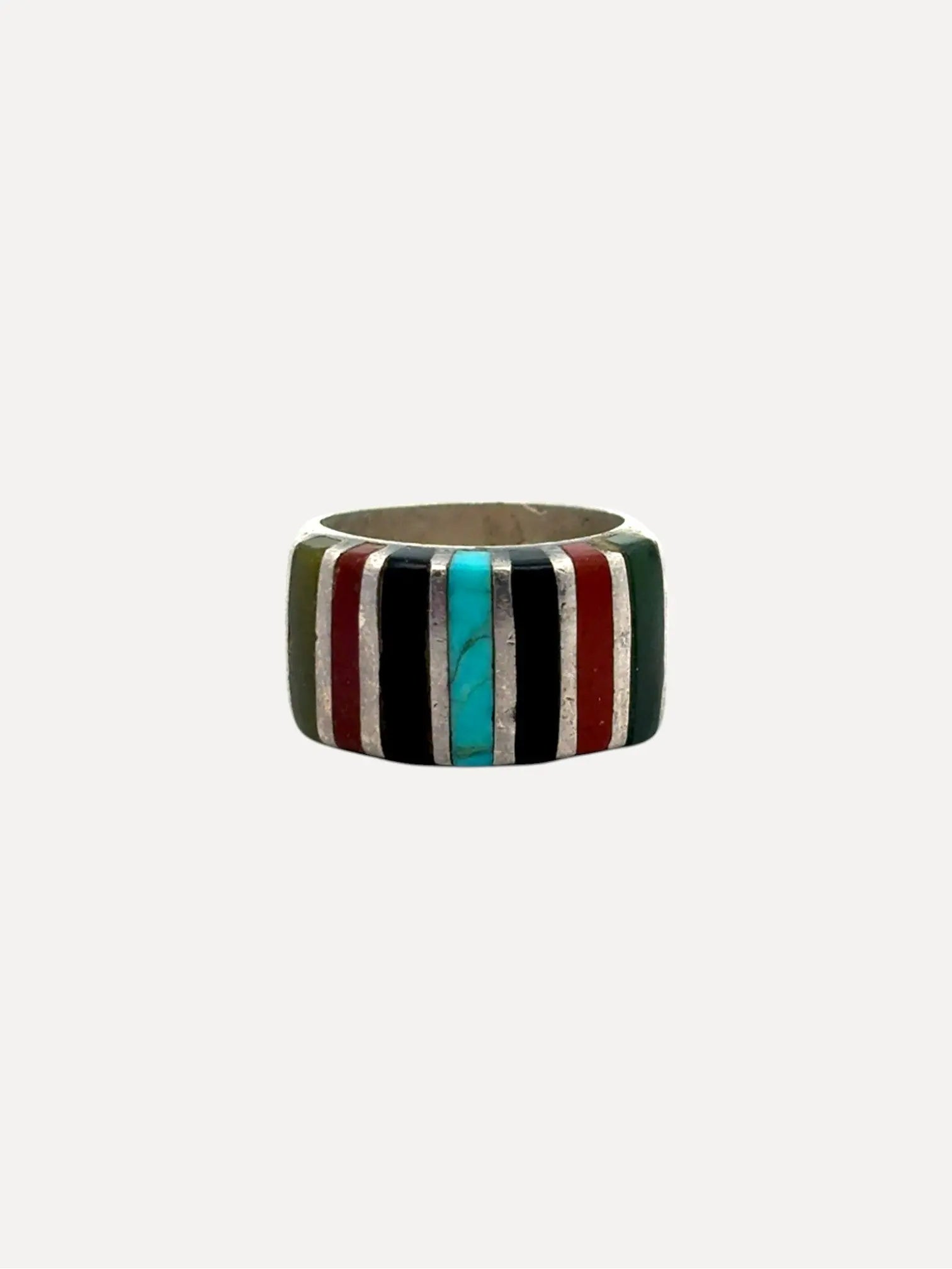 Older Channel Inlay Ring Older Channel Inlay Ring Native American Collection Native American Collection  Squash Blossom Vail