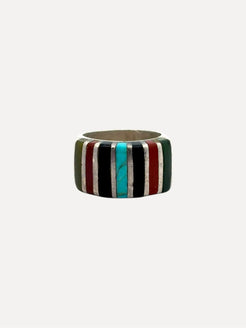 Older Channel Inlay Ring Older Channel Inlay Ring Native American Collection Native American Collection  Squash Blossom Vail