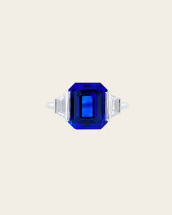 A Bayco one of a kind blue sapphire & diamond ring.