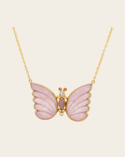 One of a Kind Pink Opal Butterfly One of a Kind Pink Opal Butterfly Gurhan Gurhan  Squash Blossom Vail