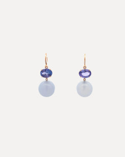 One of a Kind Tanzanite and Chalcedony Earrings One of a Kind Tanzanite and Chalcedony Earrings Irene Neuwirth Irene Neuwirth Default-Title Squash Blossom Vail