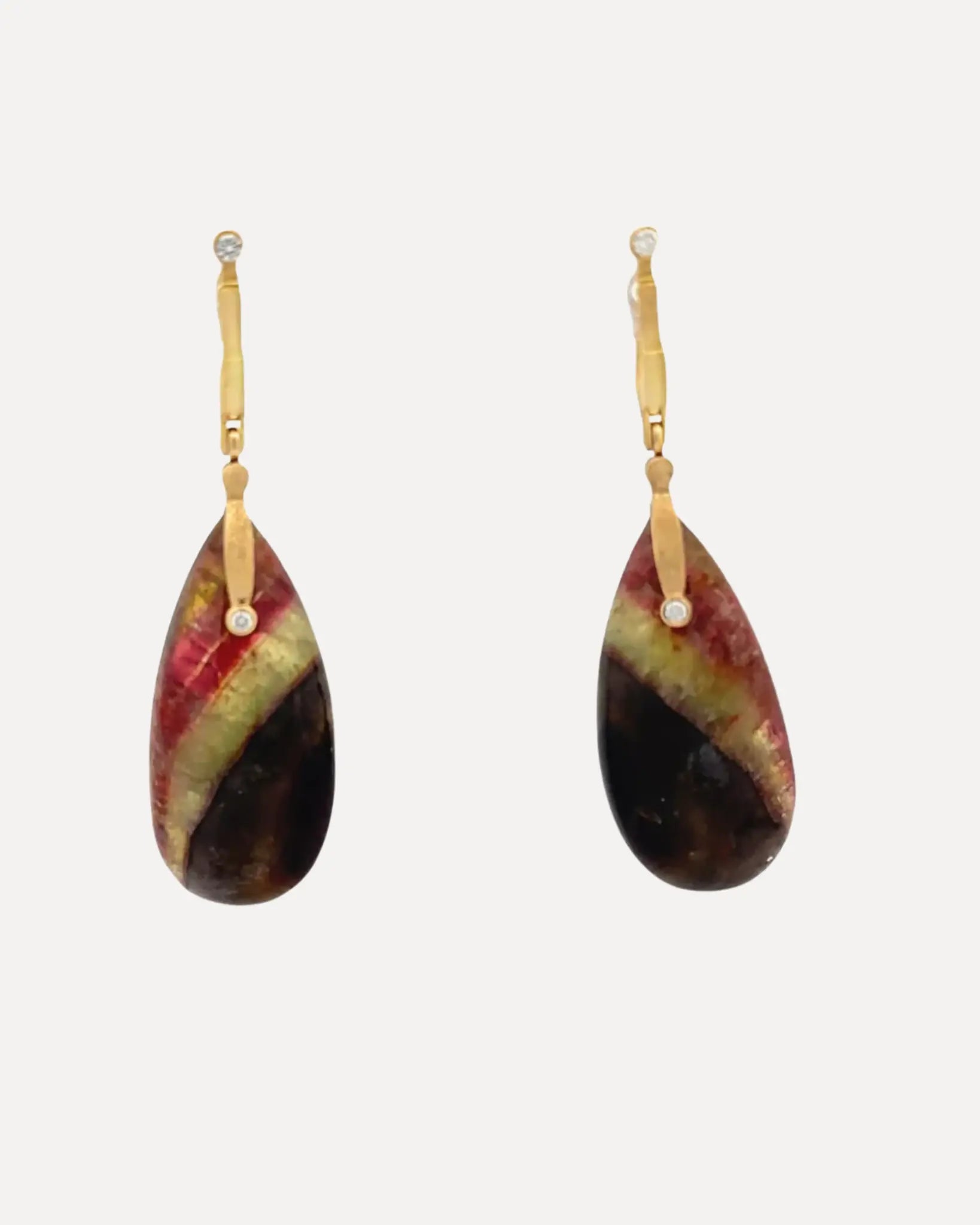 One-of-a-kind bi-color tourmaline drop earrings One-of-a-kind bi-color tourmaline drop earrings Alex Sepkus Alex Sepkus  Squash Blossom Vail