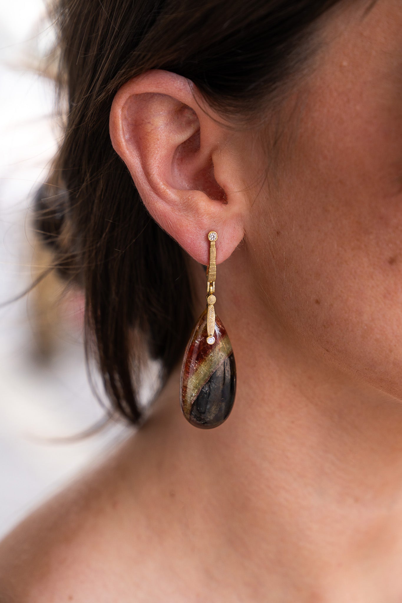 One of a kind bi-color tourmaline drop earrings Alex Sepkus 510510632