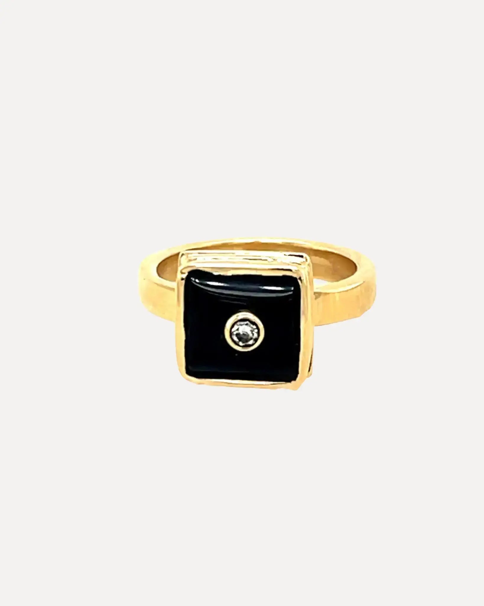 One of a kind onyx and diamond ring One of a kind onyx and diamond ring Stevie's Jewel Box Stevie's Jewel Box  Squash Blossom Vail