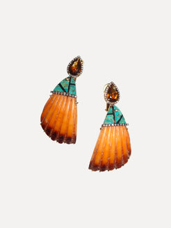 One-of-a-kind Shell Earrings One-of-a-kind Shell Earrings Silvia Furmanovich Silvia Furmanovich  Squash Blossom Vail