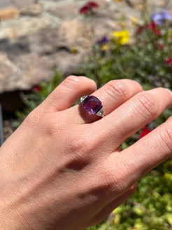 One of a kind Pink Sapphire and Diamond Ring One of a kind Pink Sapphire and Diamond Ring Bayco Bayco  Squash Blossom Vail