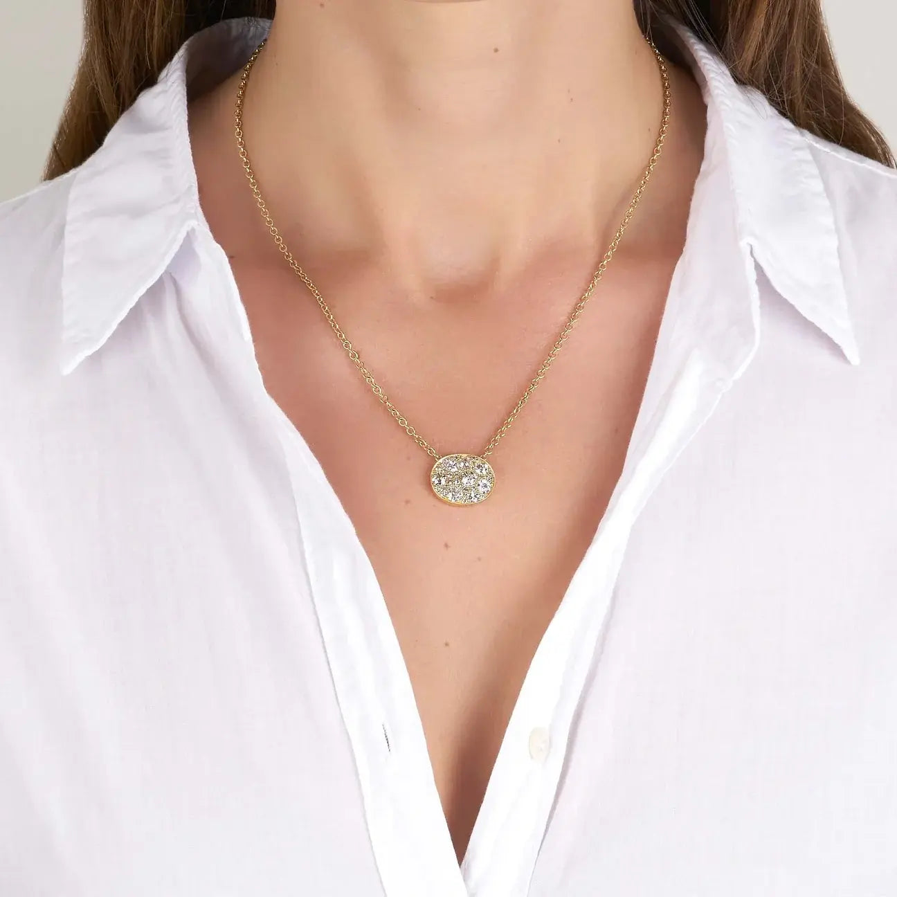 Oval Cobblestone Necklace Oval Cobblestone Necklace Single Stone Single Stone  Squash Blossom Vail