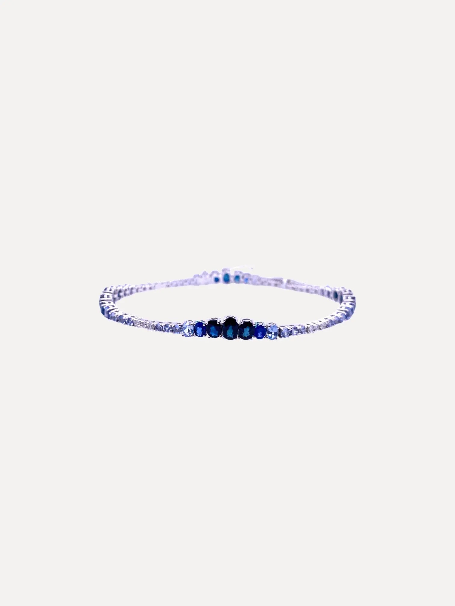 Oval Dark & Light Sapphire Diamond Bracelet Oval Dark & Light Sapphire Diamond Bracelet Ruchi New York Ruchi New York  Squash Blossom Vail