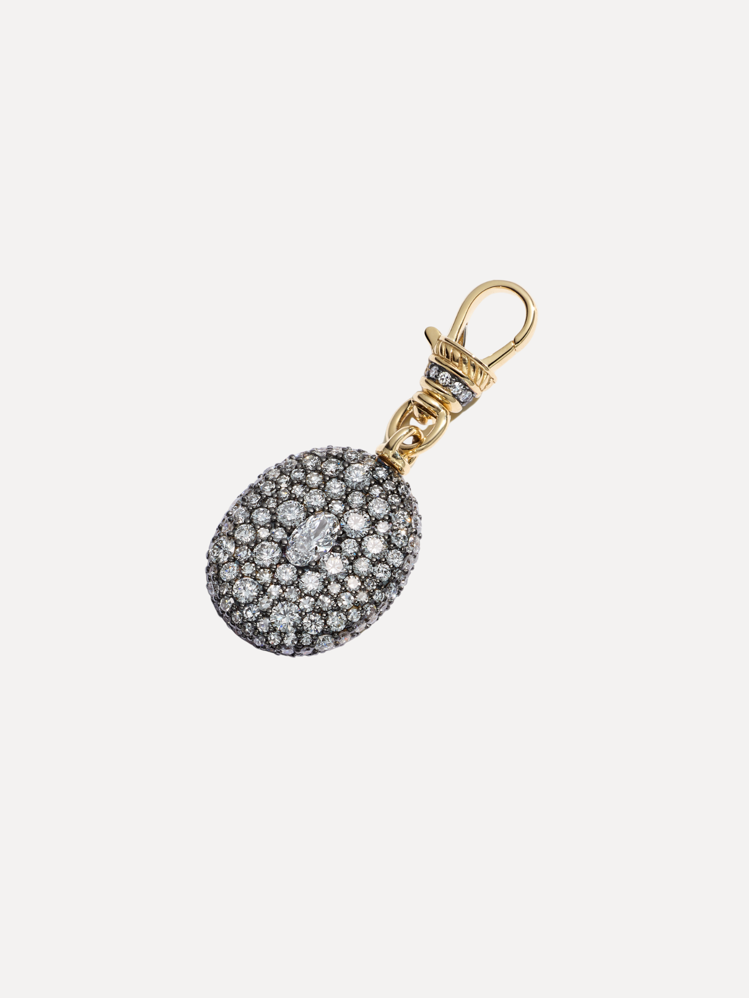 Oval Pocket Watch Pendant With Small Albert Clip