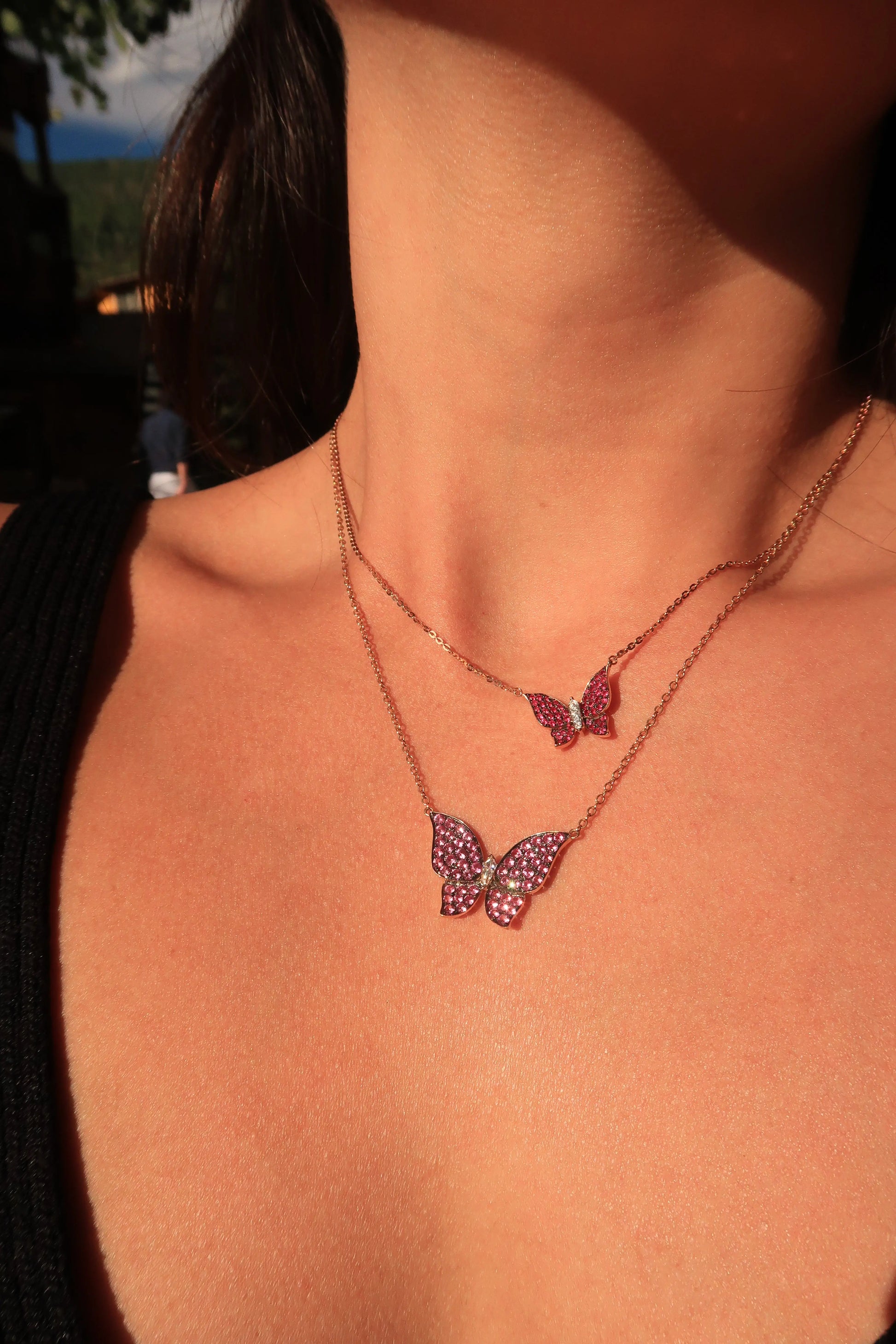 “Passion" Butterfly Shape Ruby Diamond Pendant “Passion" Butterfly Shape Ruby Diamond Pendant Ruchi New York Ruchi New York  Squash Blossom Vail
